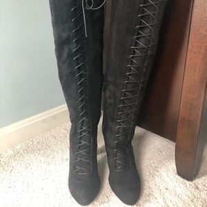 Black Steve Madden Thigh High Boots